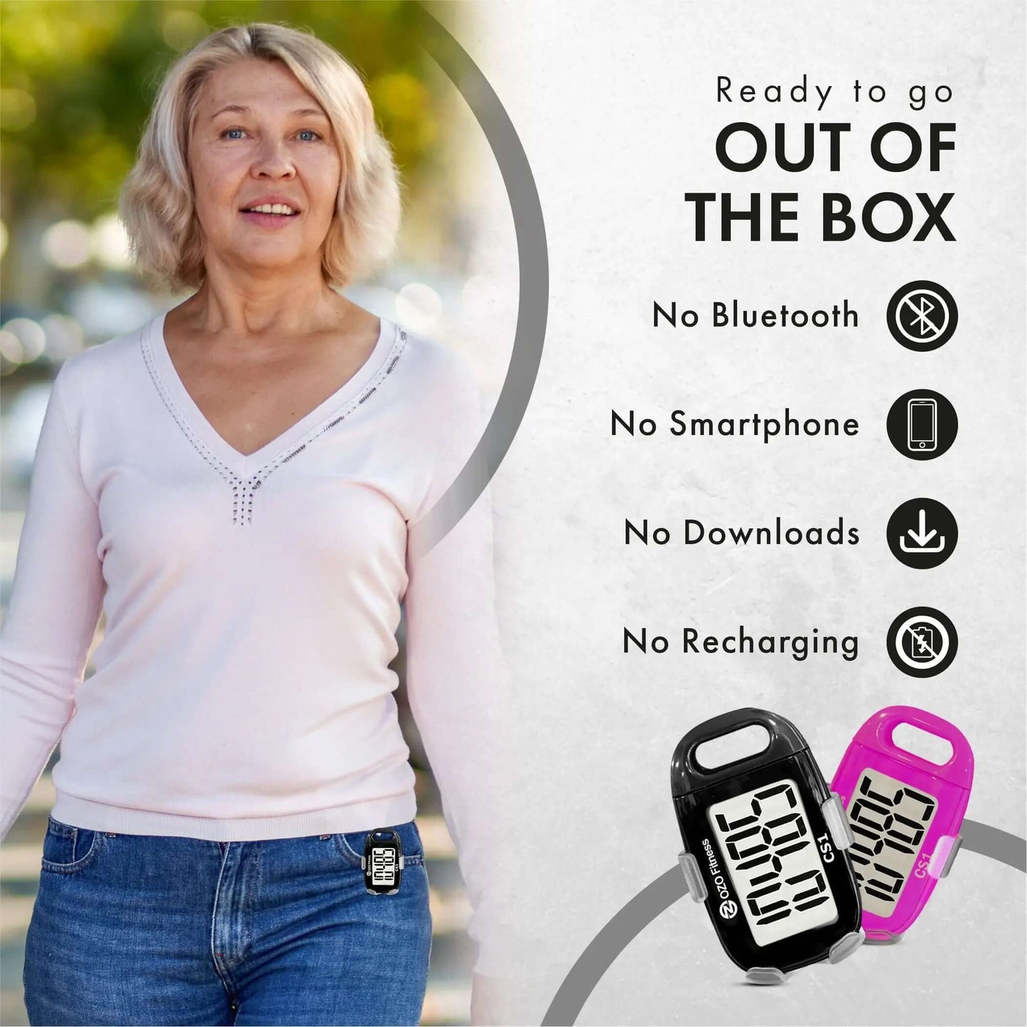 No Bluetooth Step Counter
